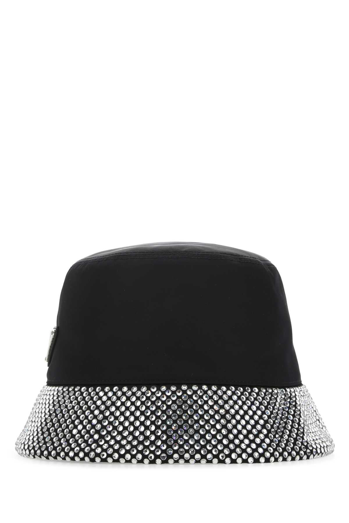 Shop Prada Black Re-nylon Hat In F0t7o