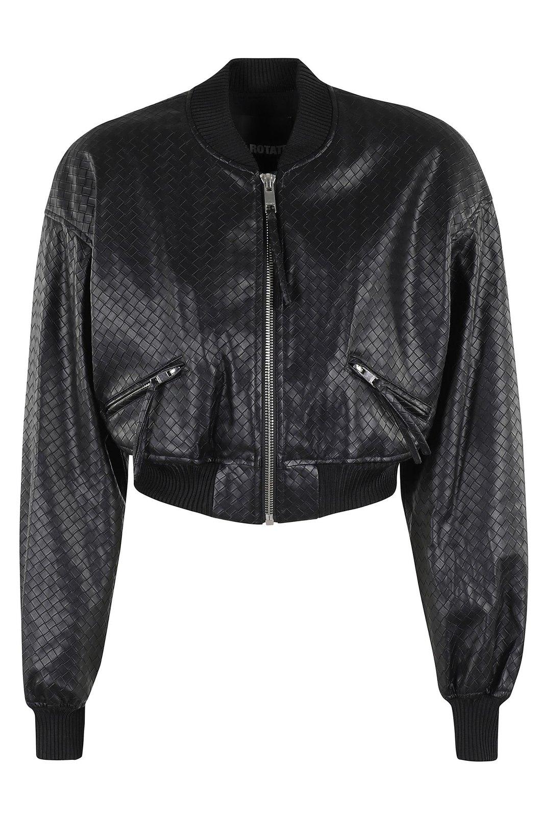 Faux Leather Bomber Jacket