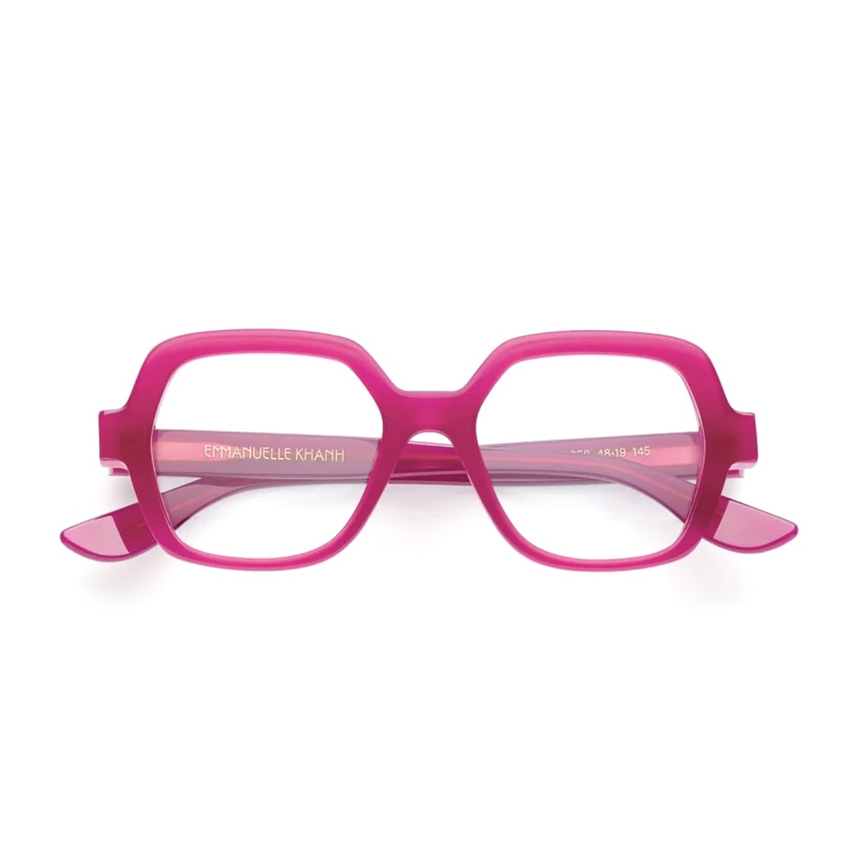 Emmanuelle Khanh Equinox 858 Fuchsia/framboise Trouble Glasses In Pink