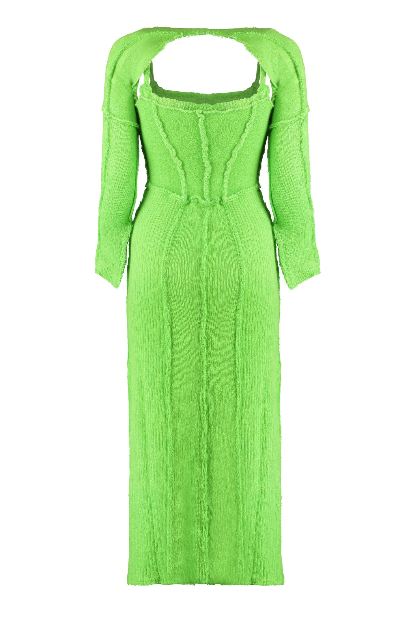 Shop Talia Byre Wool-blend Dress In Green