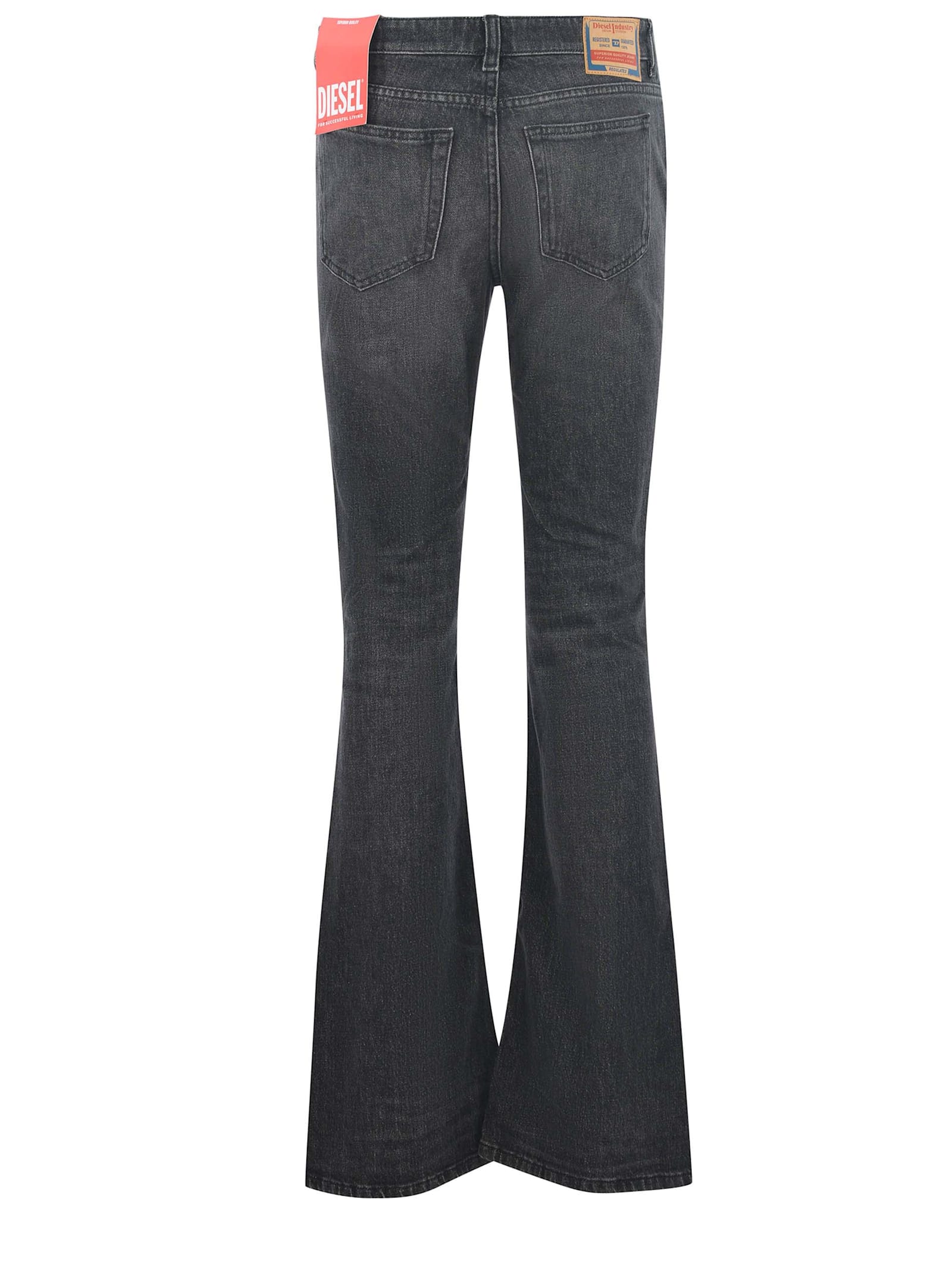 Shop Diesel Jeans  1969 D-ebbey 0cka Made Of Denim In Denim Grigio