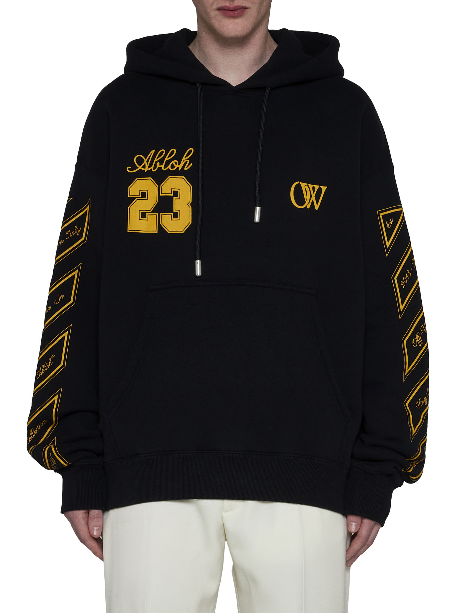 Shop Off-white Sweater In Black Gold Fusion