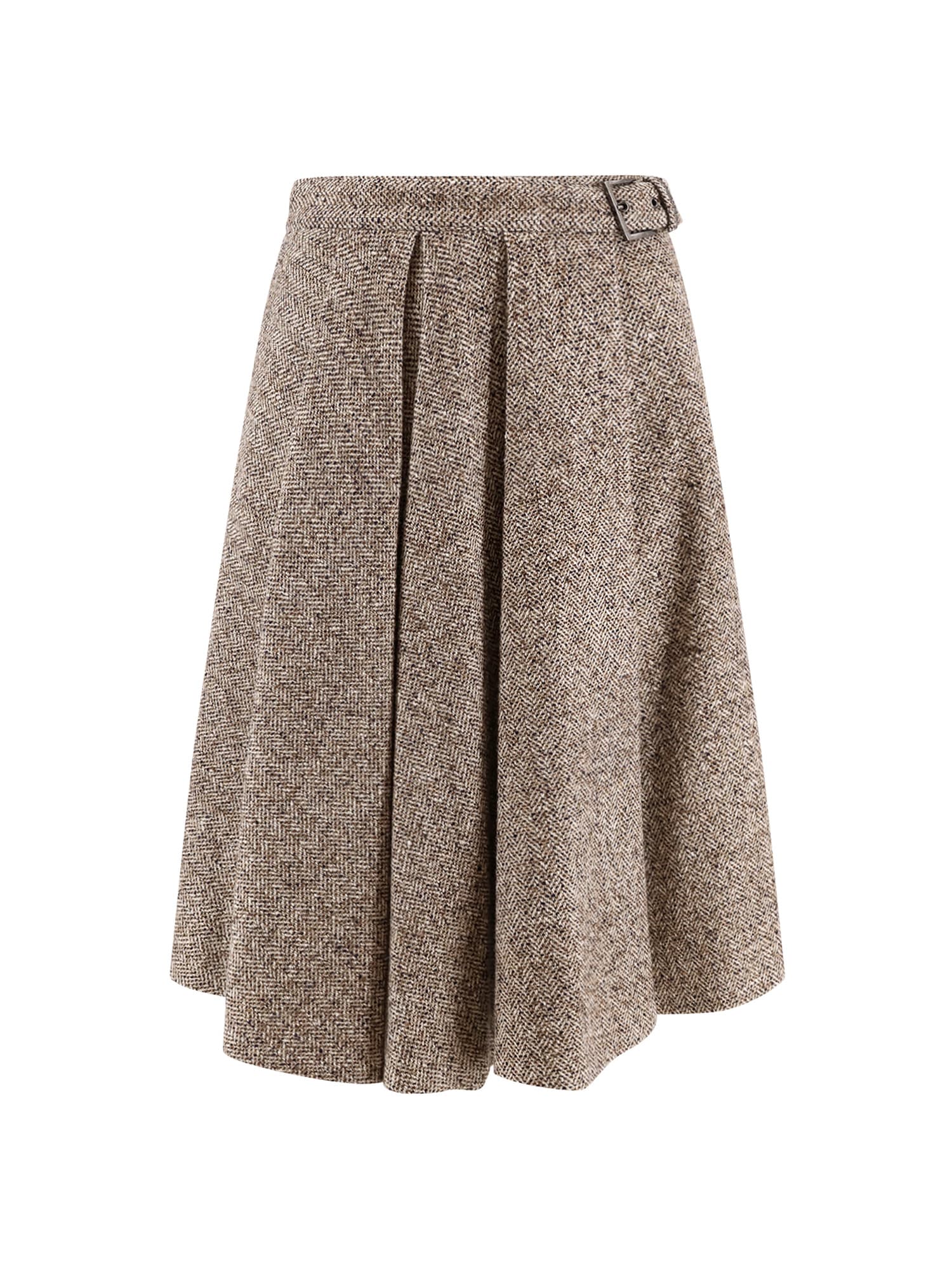 Brunello Cucinelli Virgin Wool And Silk Midi Skirt
