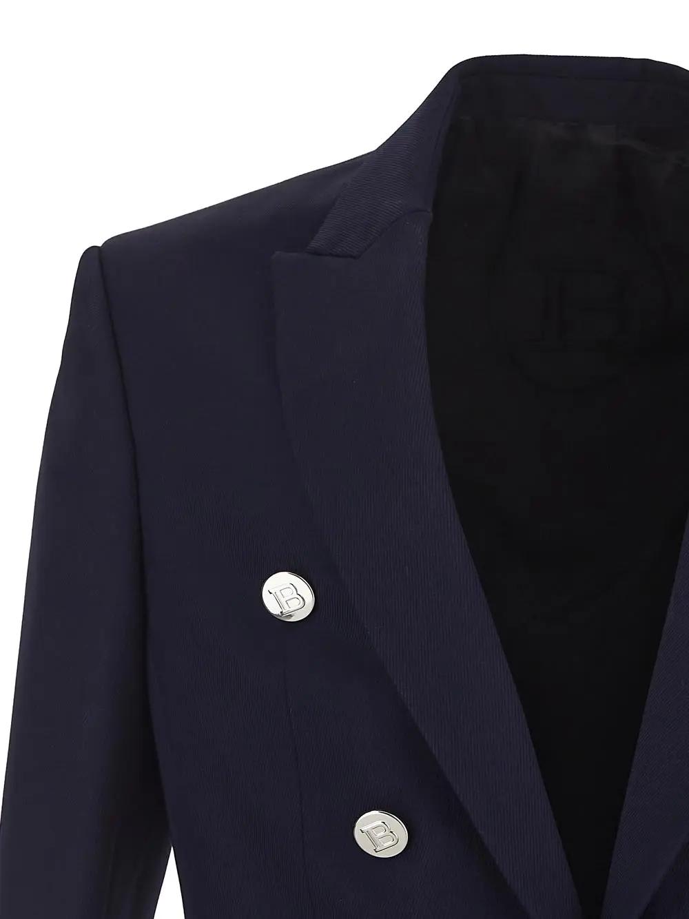 Shop Balmain 6-button Wool Jacket