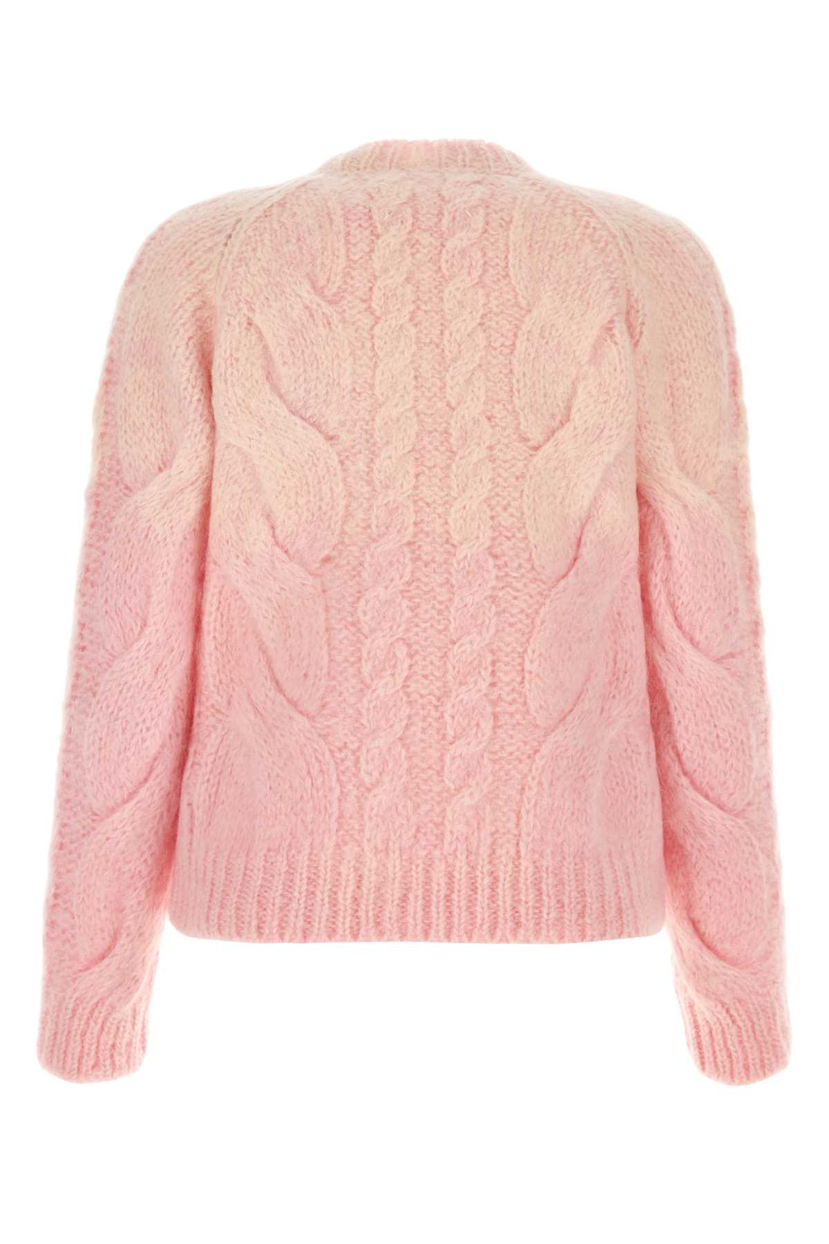 Shop Maison Margiela Pink Mohair Blend Sweater
