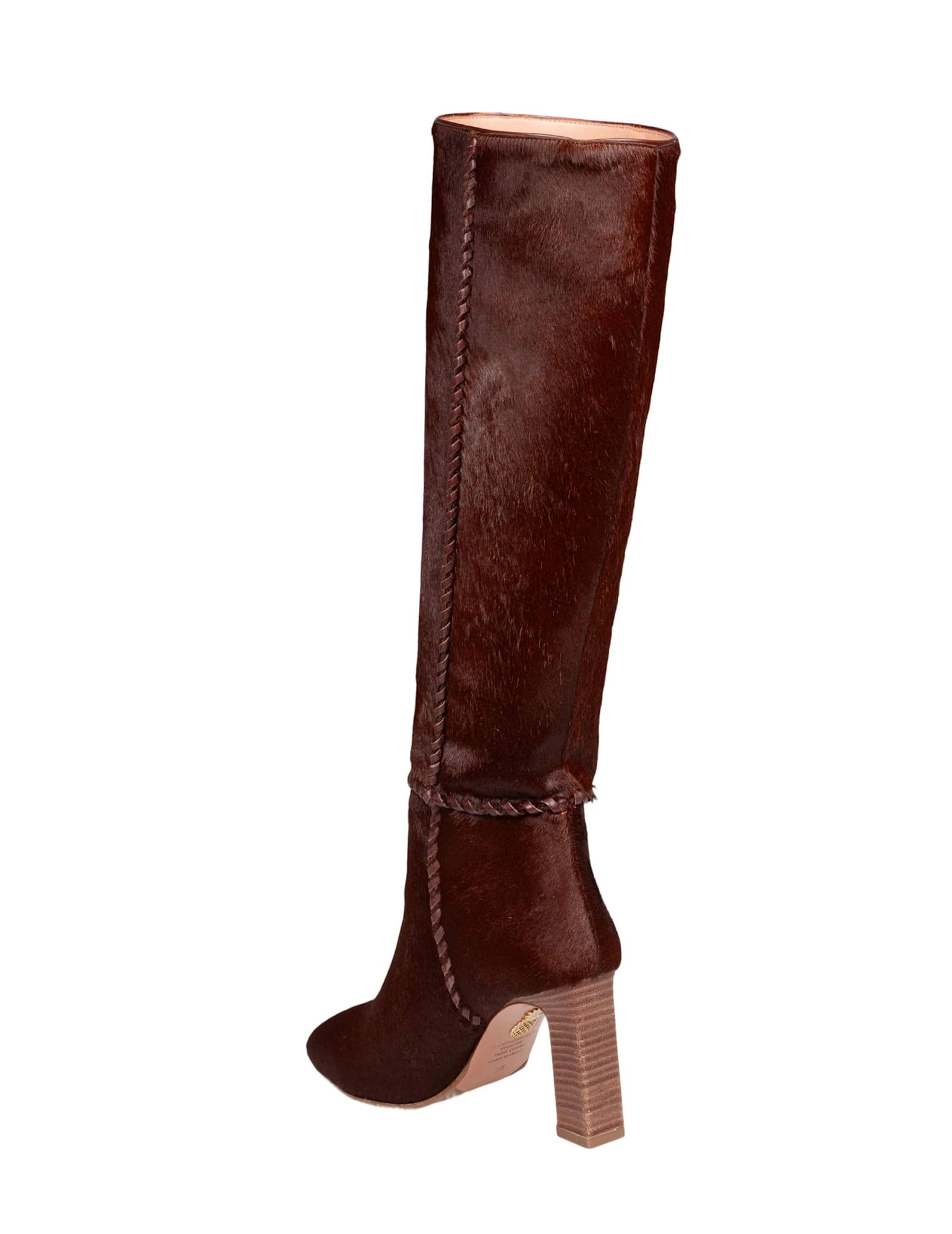 Aquazzura Indy 85 Ponyskin Boot, Brown In Brown
