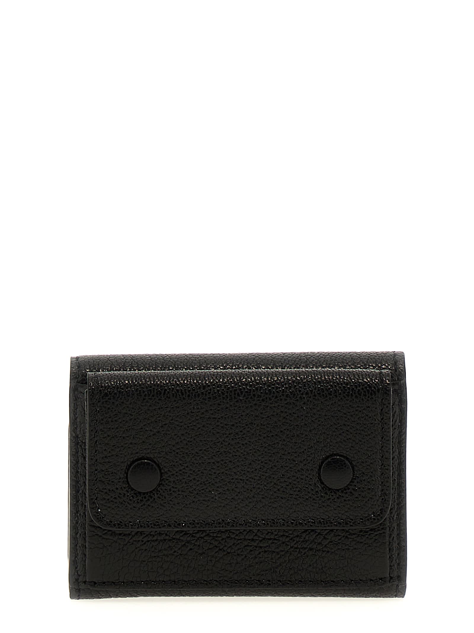 Shop Maison Margiela Snap Button Wallet In Black