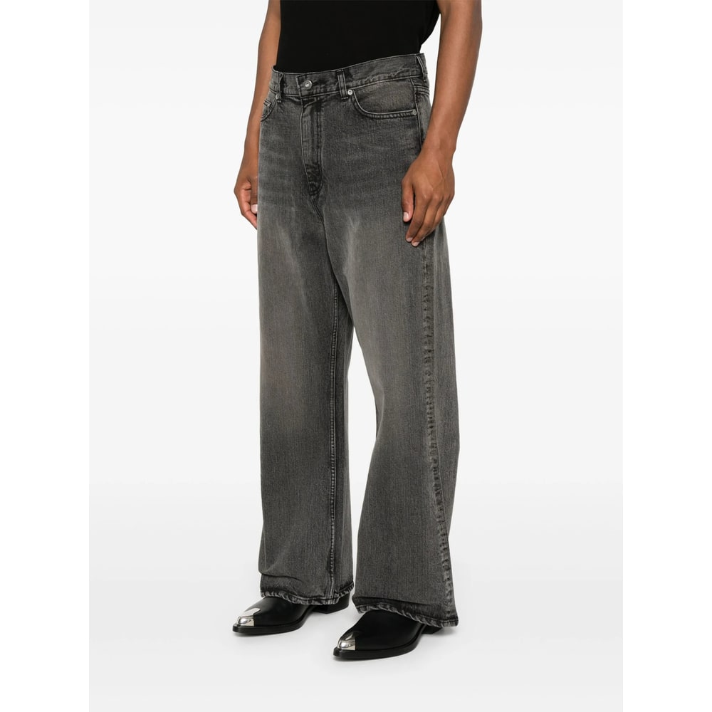 Tonywack Denim Wide-leg Jeans In Gray