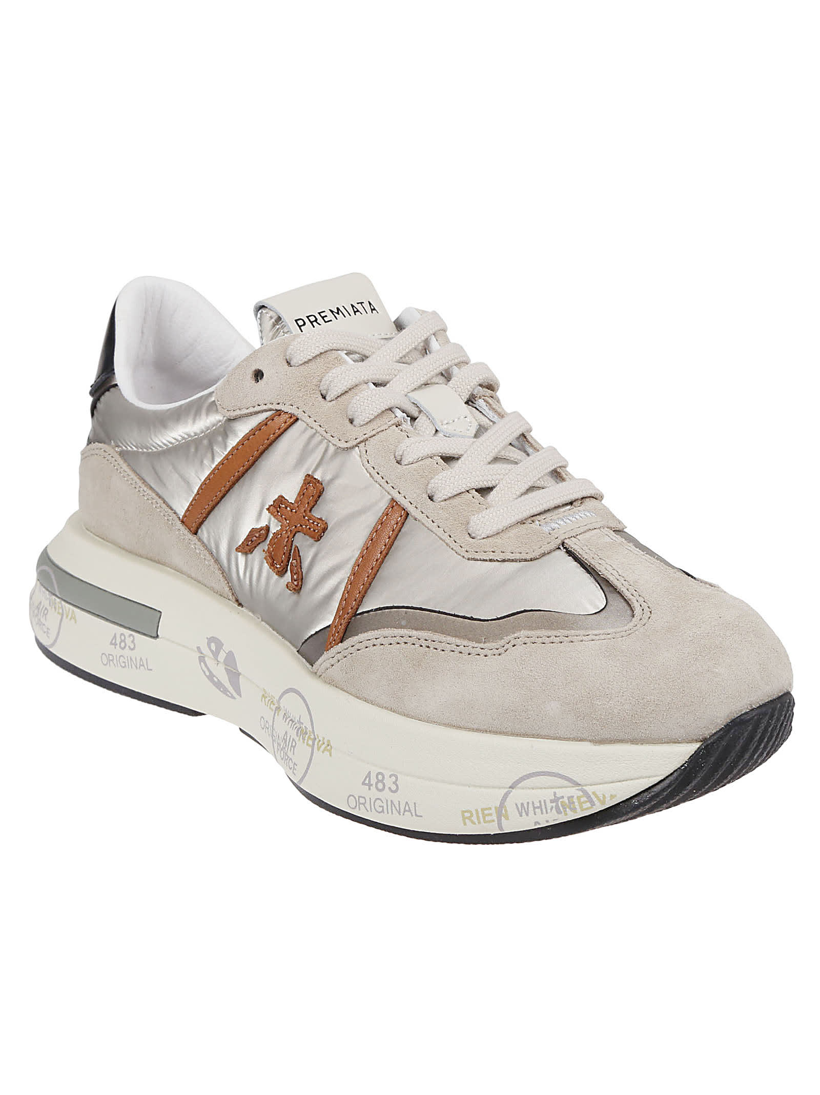 Shop Premiata Cassie Sneakers In Taupe