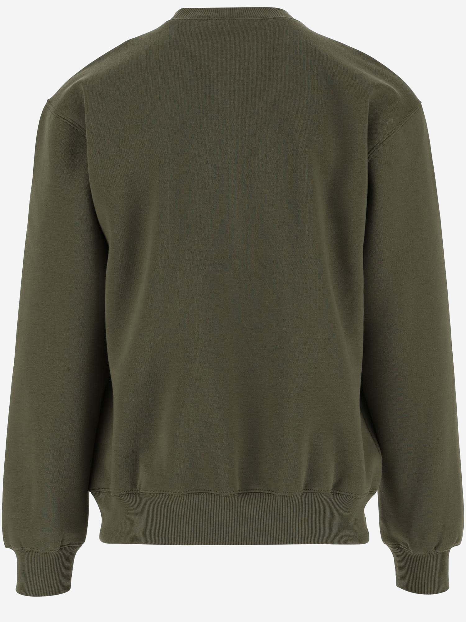 Shop Carhartt Cotton Blend Sweatshirt With Logo In Verde