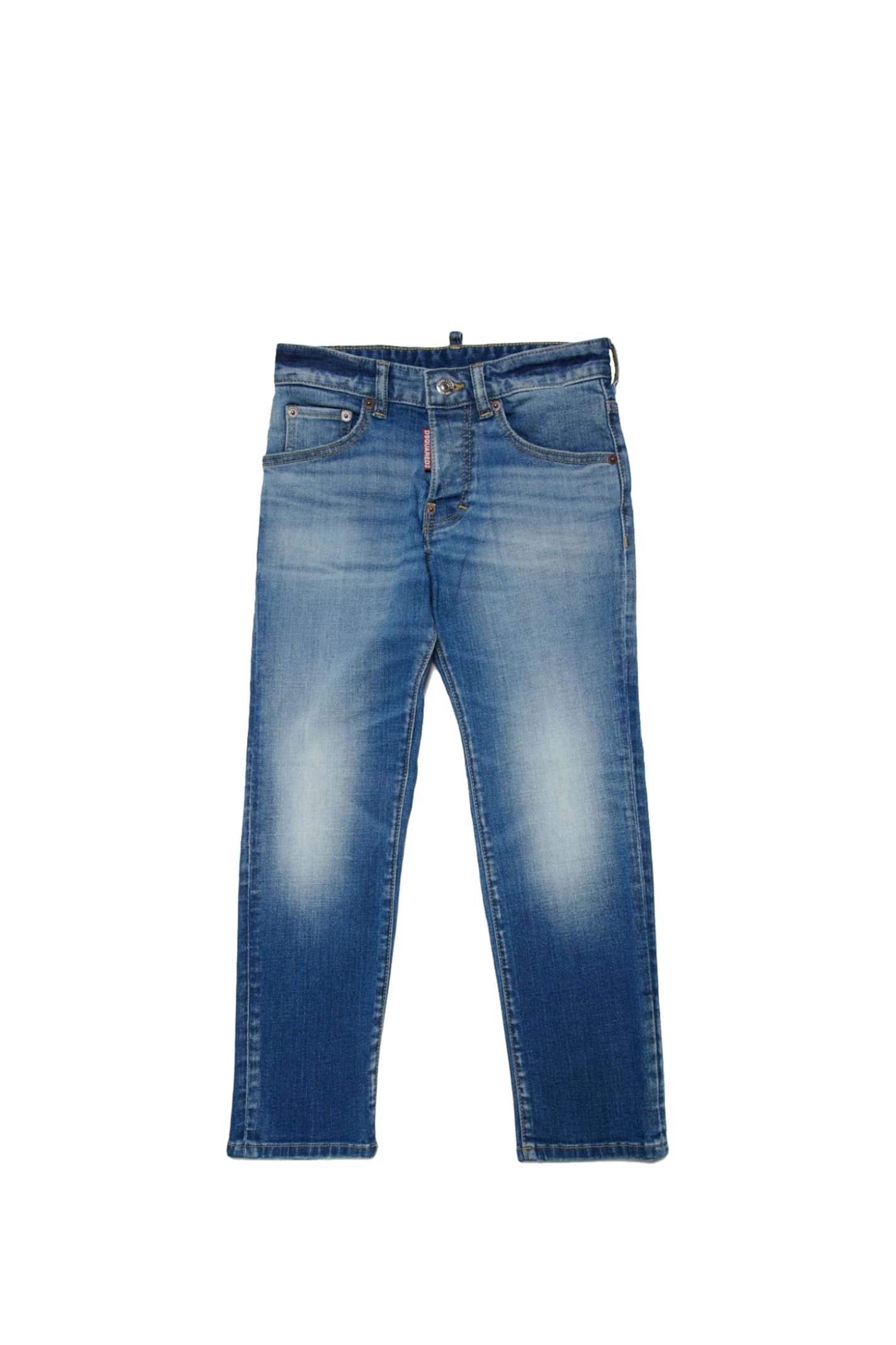 Shop Dsquared2 Stanislav Straight Jeans In Blue
