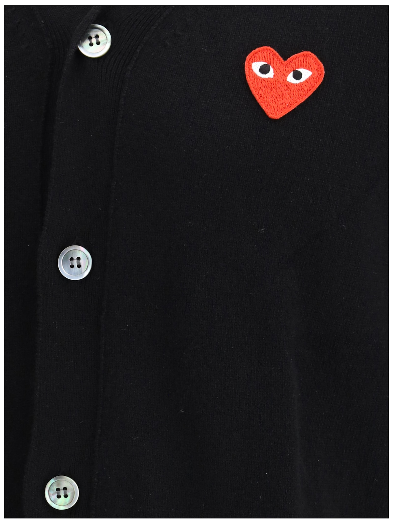 COMME DES GARÇONS PLAY LOGOED CARDIGAN