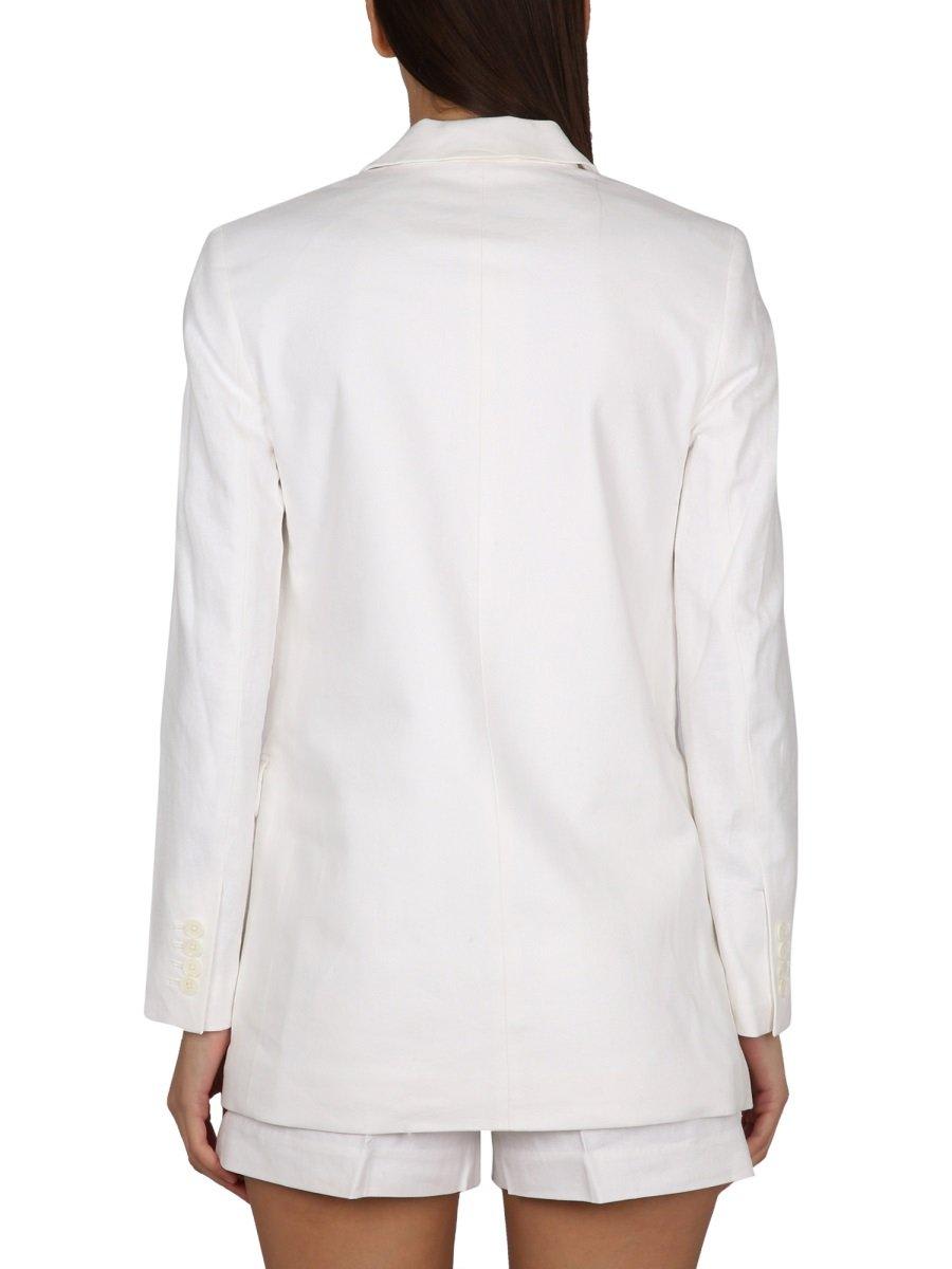 Shop Michael Kors Single Breasted Boyfriend Blazer In White