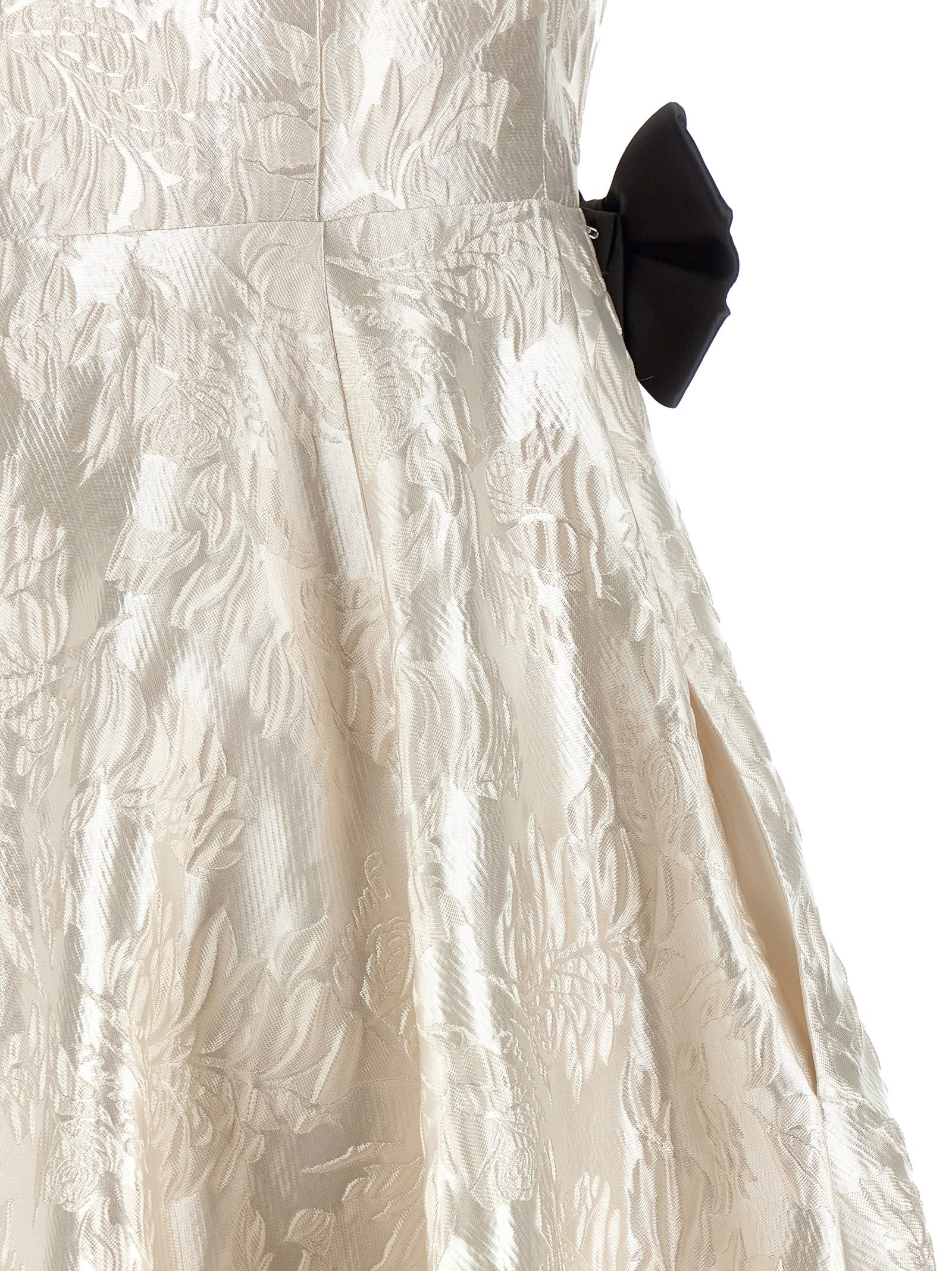 Ganni Cloque V-neck Skirts White In Neutral