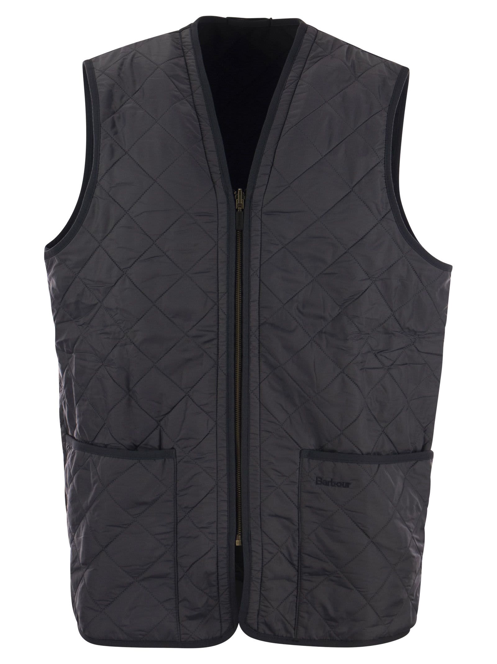 Shop Barbour Polarquilt - Quilted Gilet With Zip In Blue