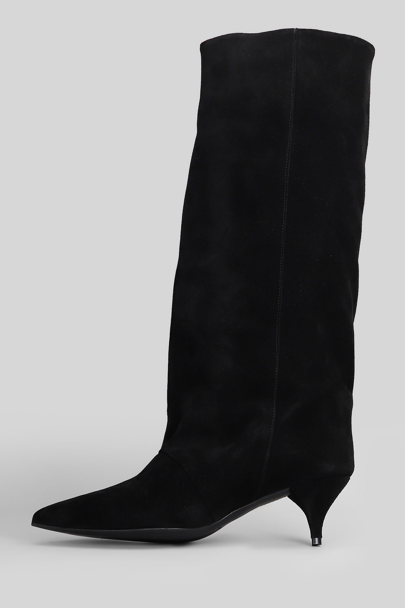 Alchimia High Heels Boots In Black Suede In Black