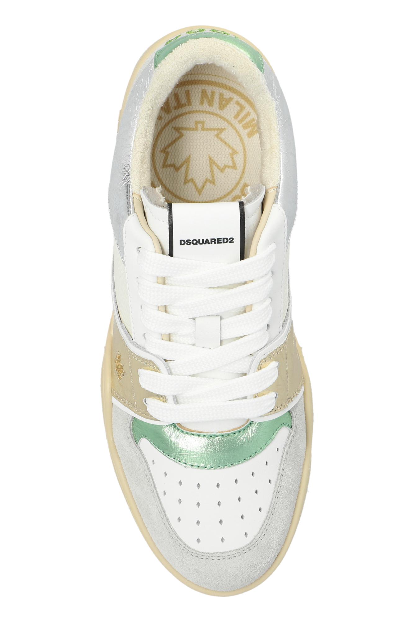 Shop Dsquared2 Sneakers Spiker In Platinum E Water