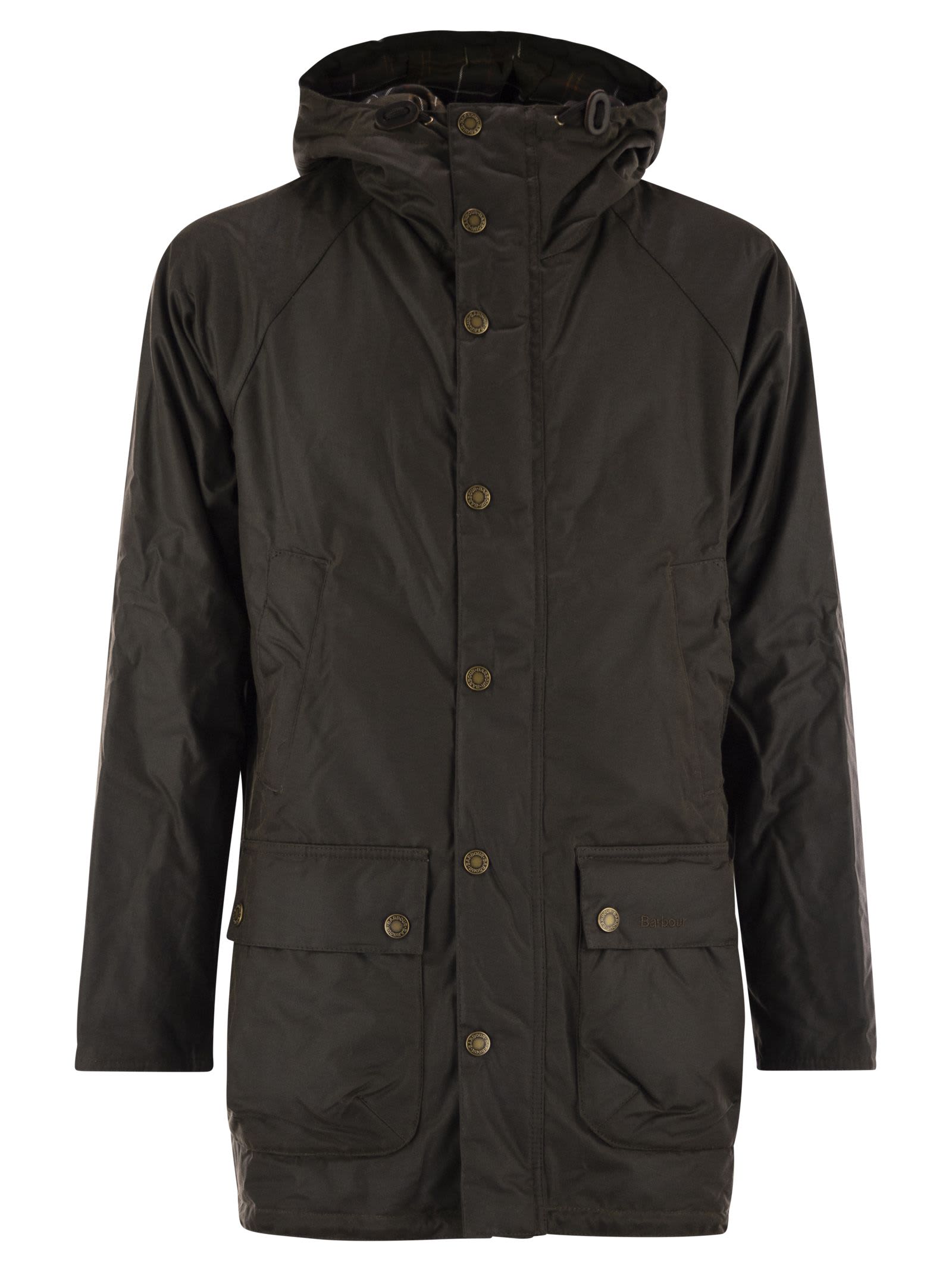 Barbour Bedale Waxed Parka In Brown