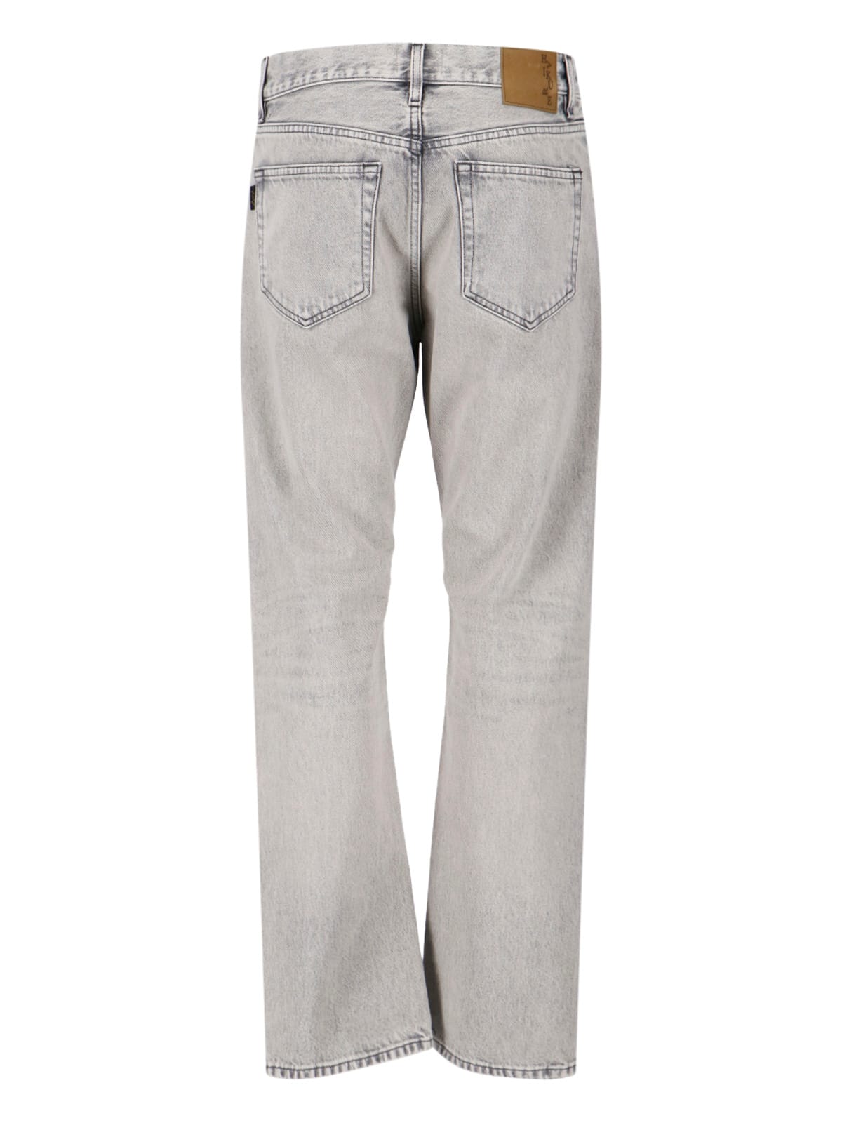Haikure Straight Leg Five-pocket Trousers Rivet Accents In Gray