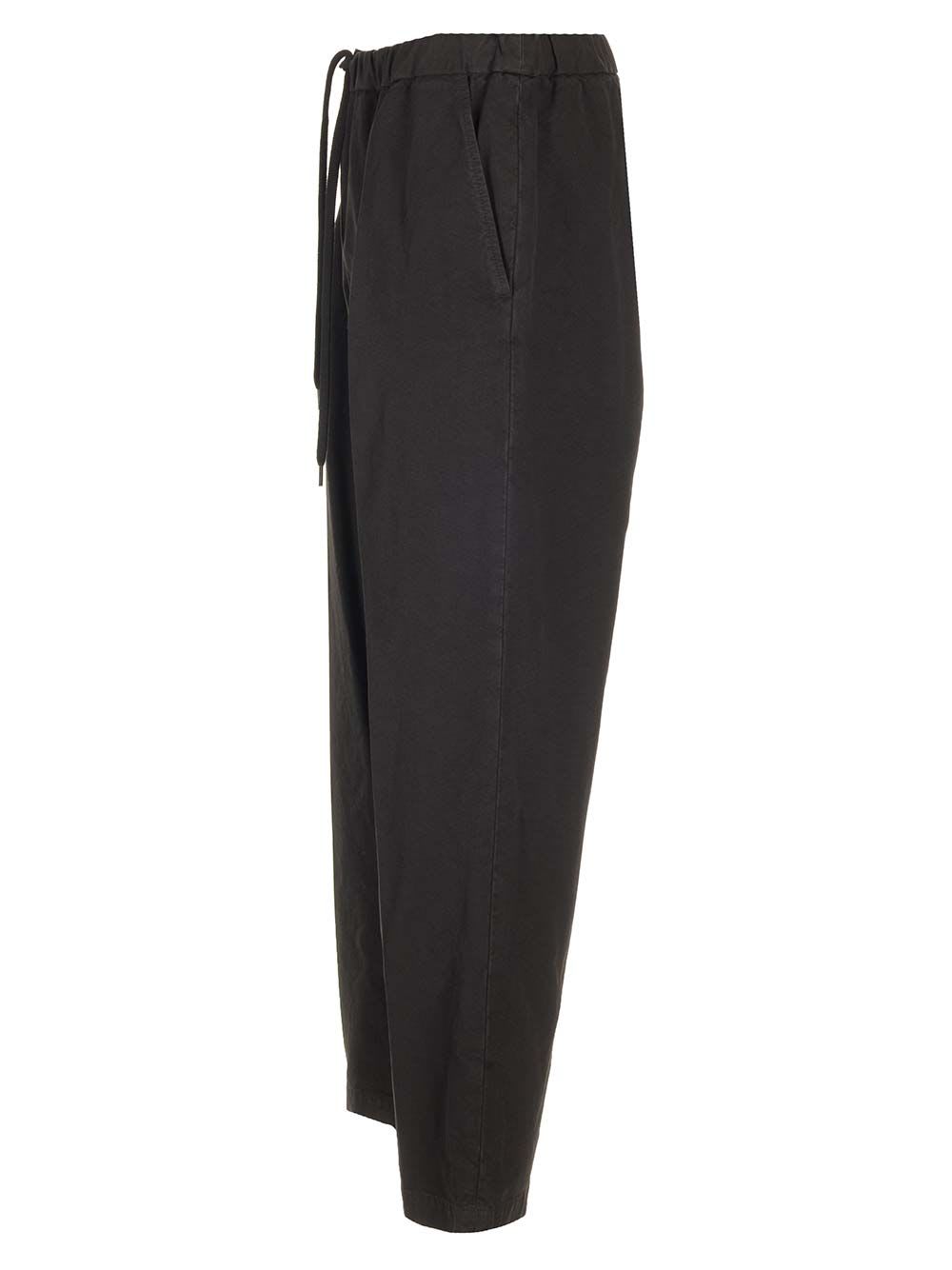 Shop Mm6 Maison Margiela Drawstring Pants In Black