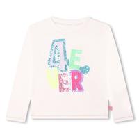 Billieblush Kids' Ivory T-shirt For Girl With Writing