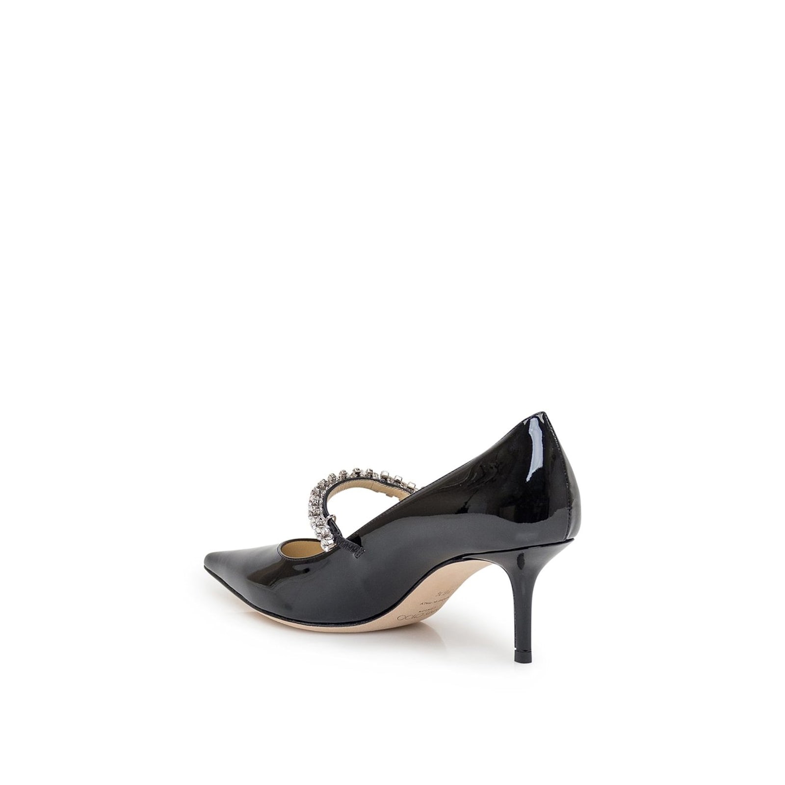 Jimmy Choo Bing 65mm Crystal-embellished Patent-leather Pumps In Black