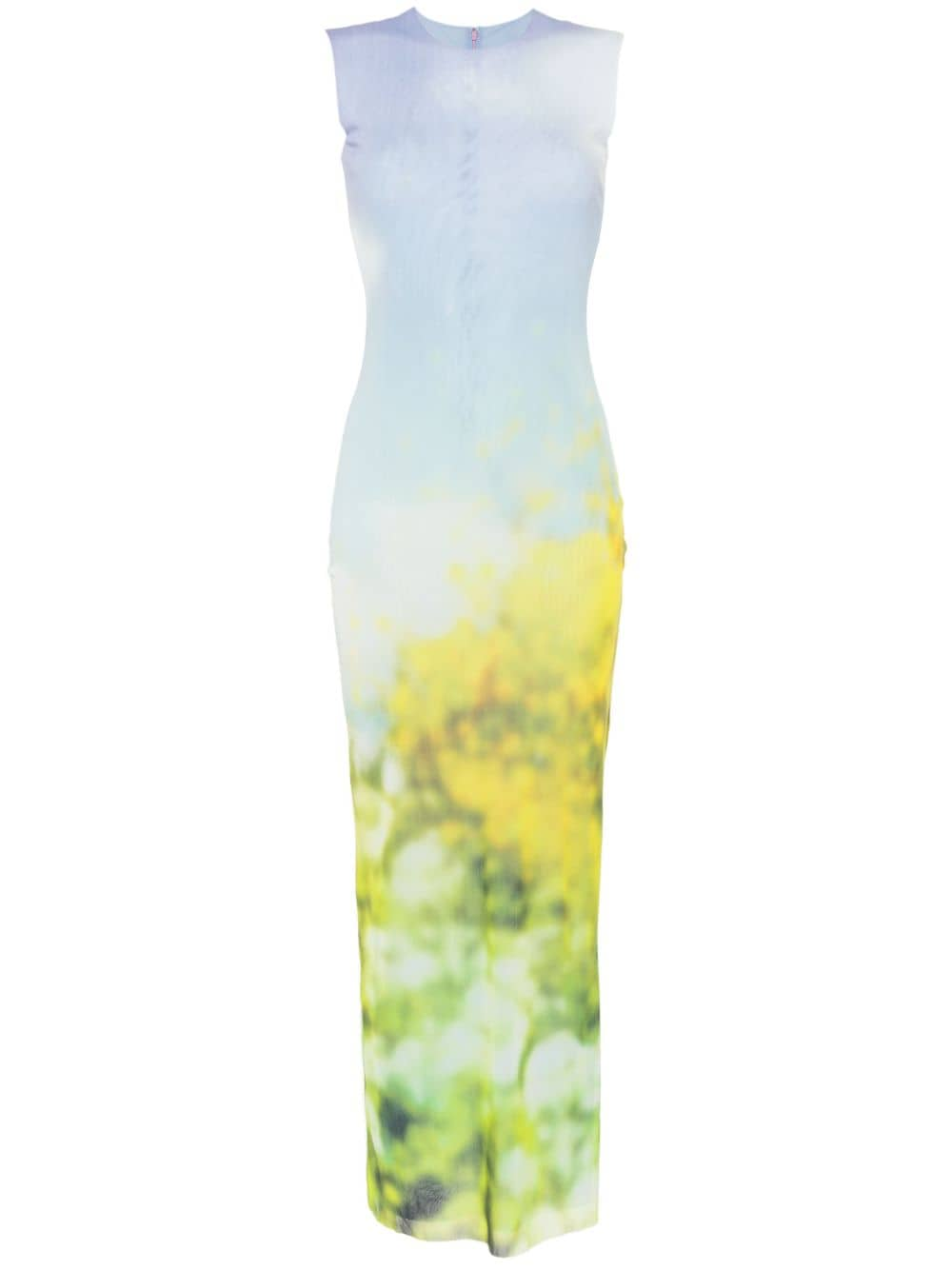 Shop Acne Studios Ombré-print Midi Dress In Lilac