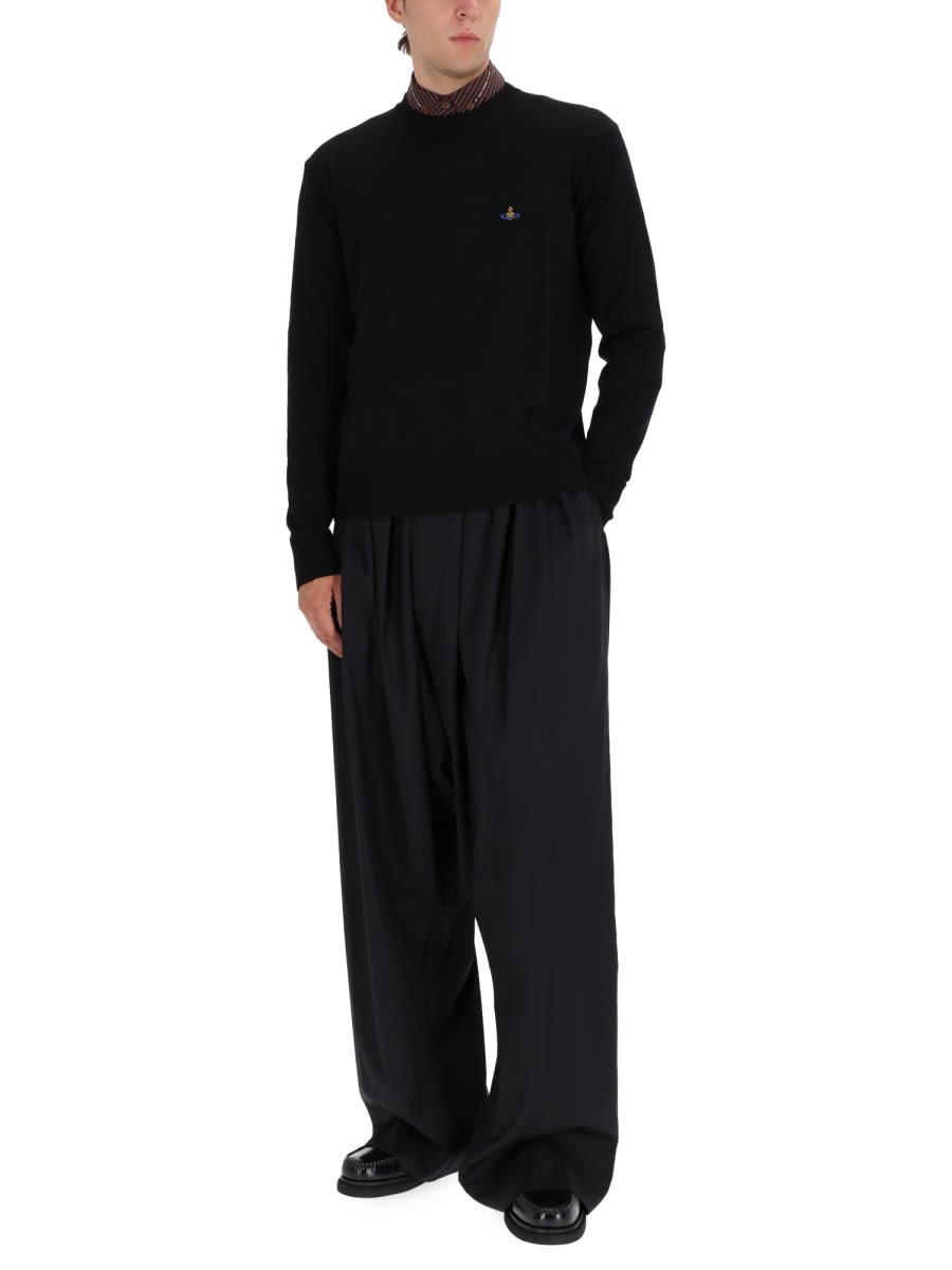 Vivienne Westwood Alex Jersey With Logo In Black