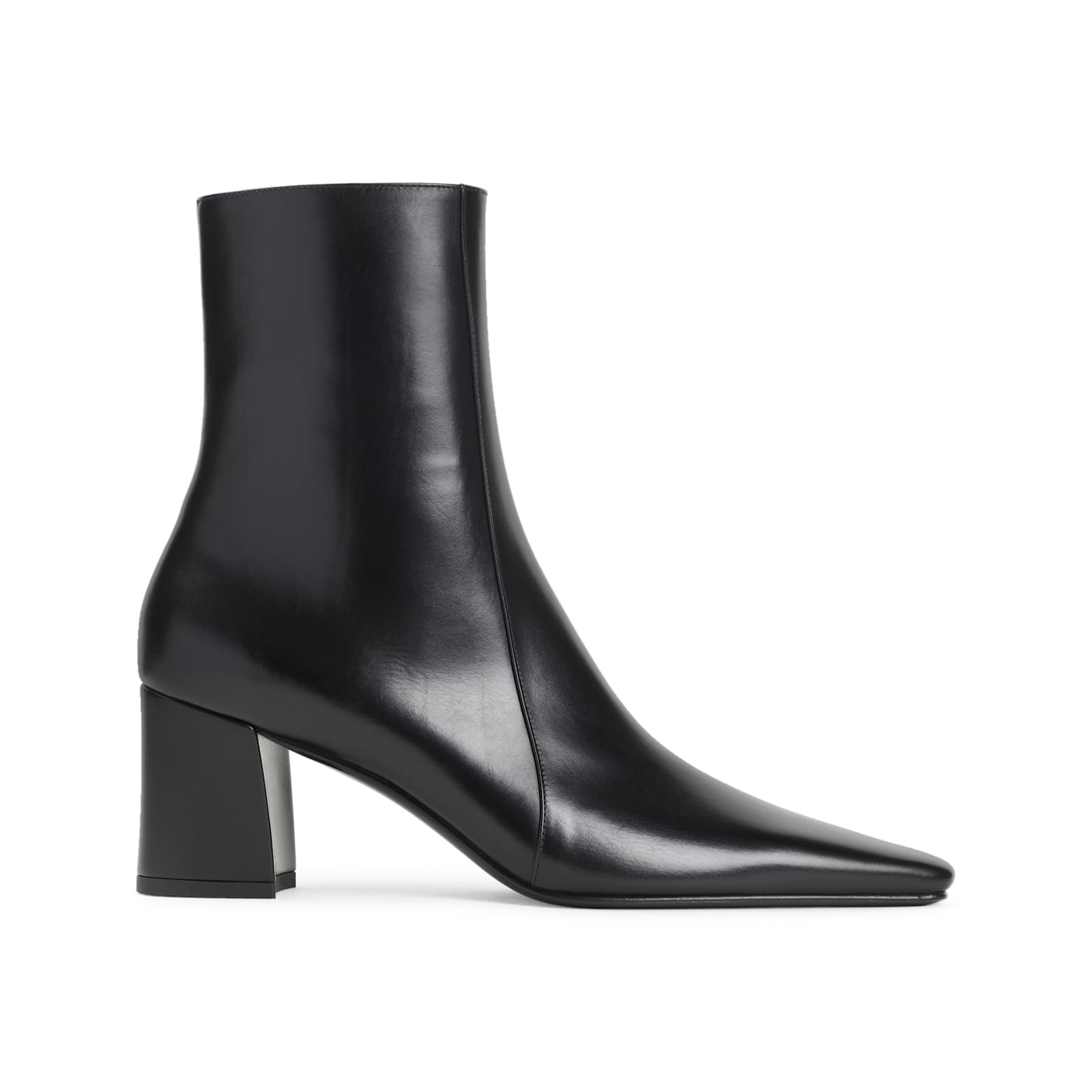 Saint Laurent Rainer 70 Leather Bootie In Black