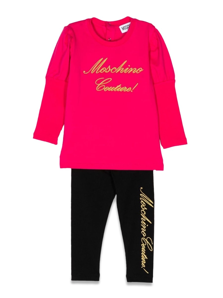Shop Moschino T-shirt + Leggings In Multicolour