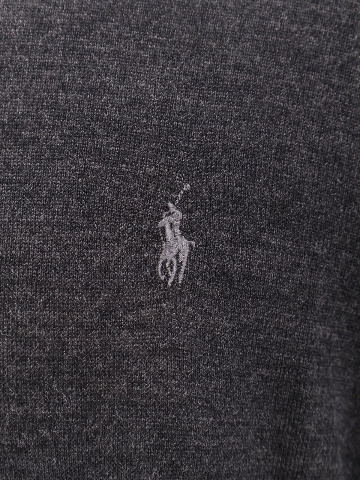 Shop Polo Ralph Lauren Logo Embroidered Crewneck Jumper