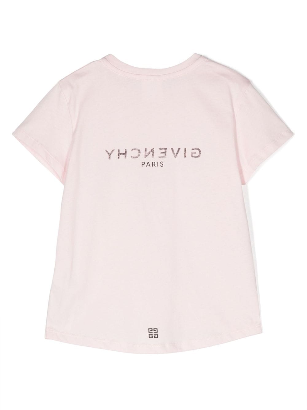 Shop Givenchy T-shirt Rosa In Jersey Di Cotone Bambina In Nero