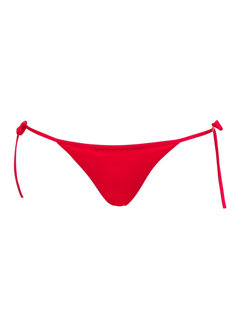 Red Swim Bikini Bottom With Lettering In Nylon Stretch Woman Dsquared2