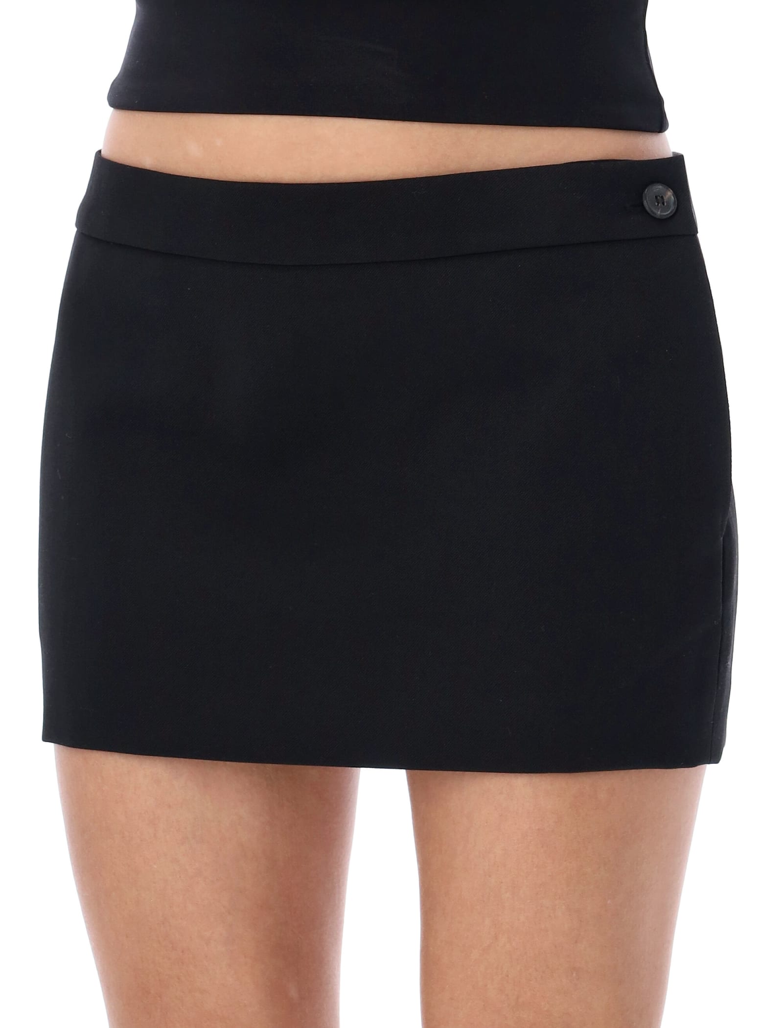 Shop Wardrobe.nyc Micro Mini Skirt In Black