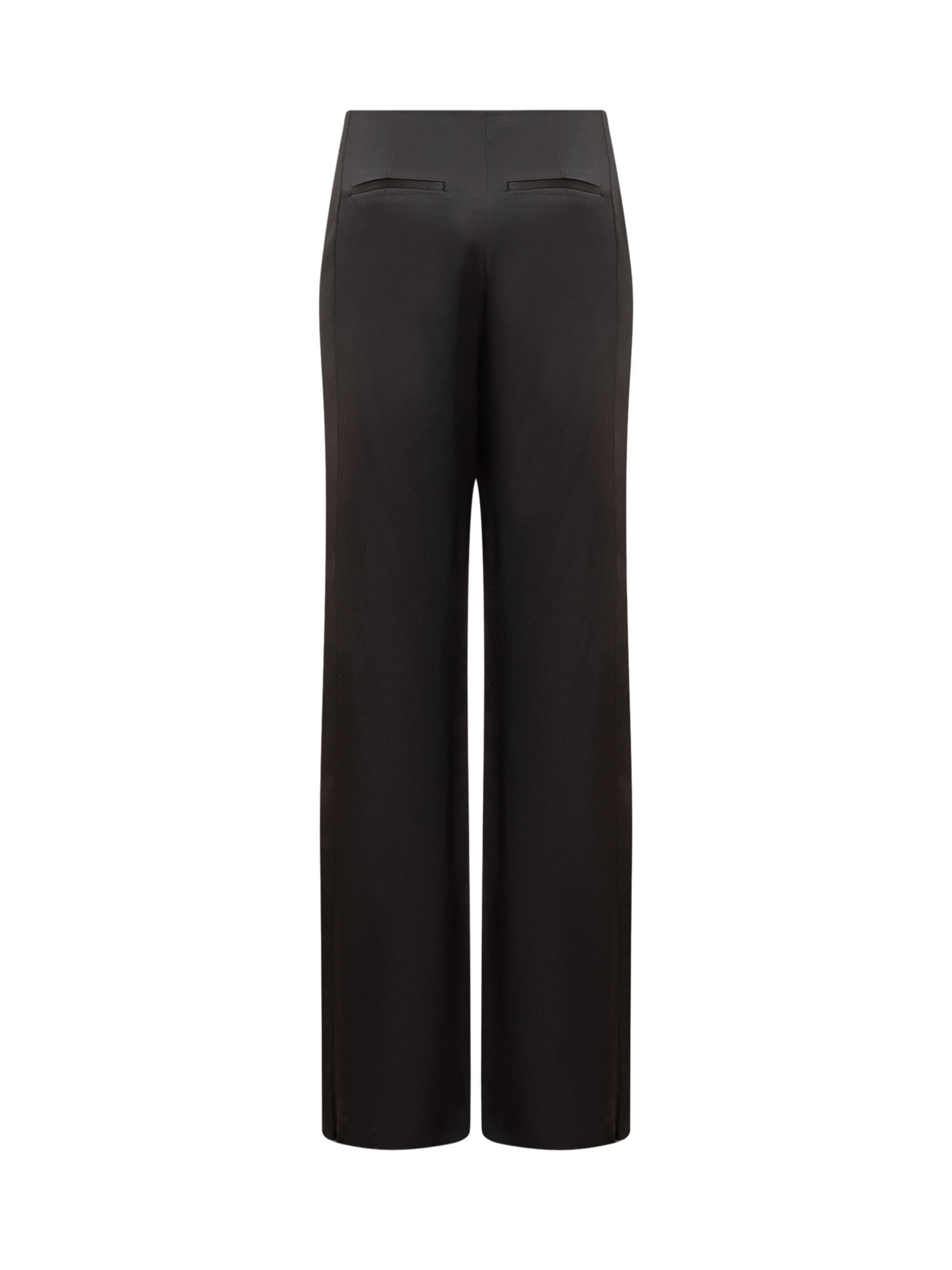 Shop Msgm Palazzo Trousers In Black