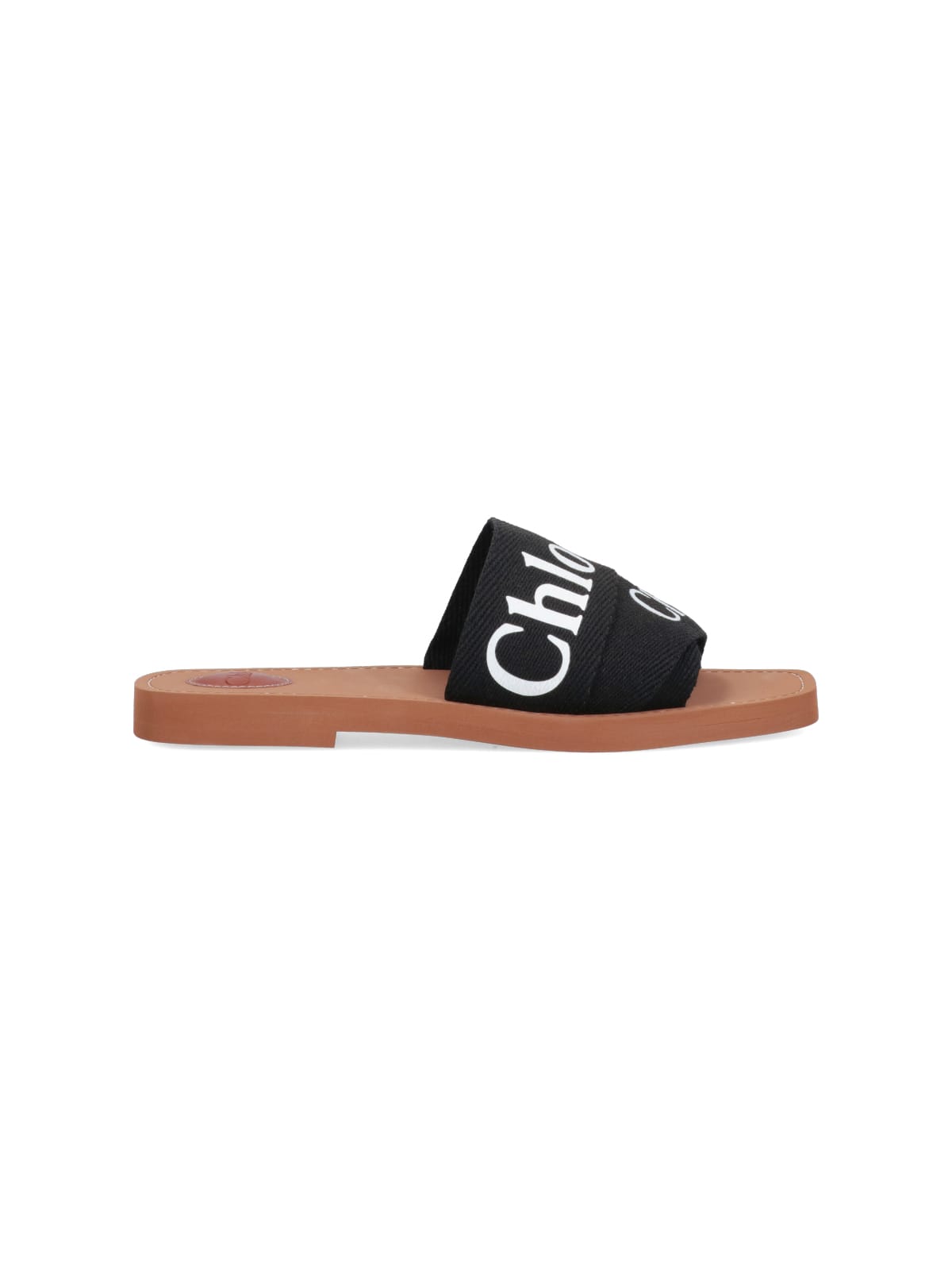 Shop Chloé Woody Sandals In Nero