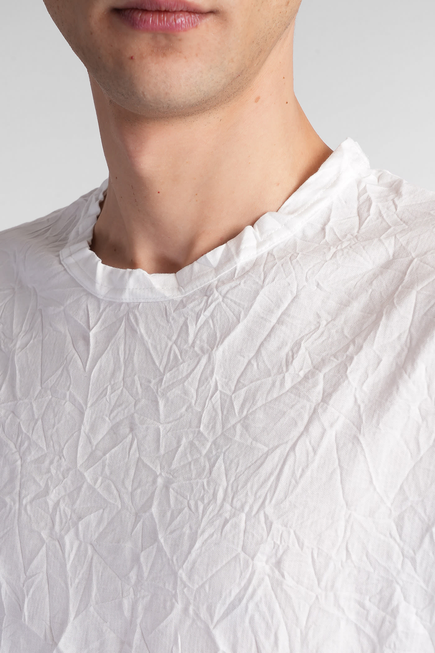 Shop Yohji Yamamoto T-shirt In White Cotton