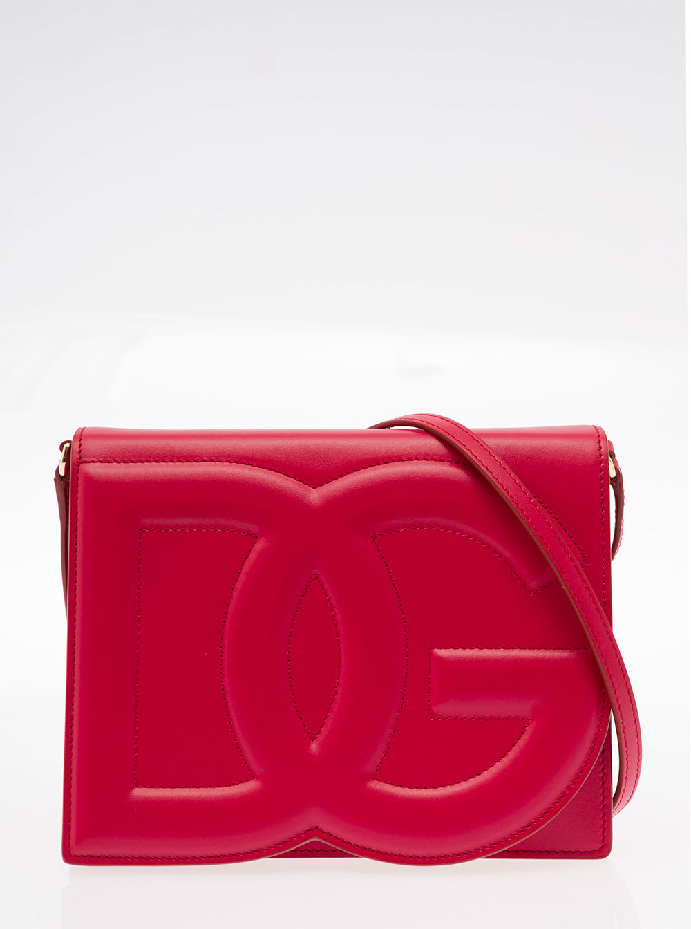 dg Logo Bag Red Crossbody Bag In Leather Woman Dolce & Gabbana