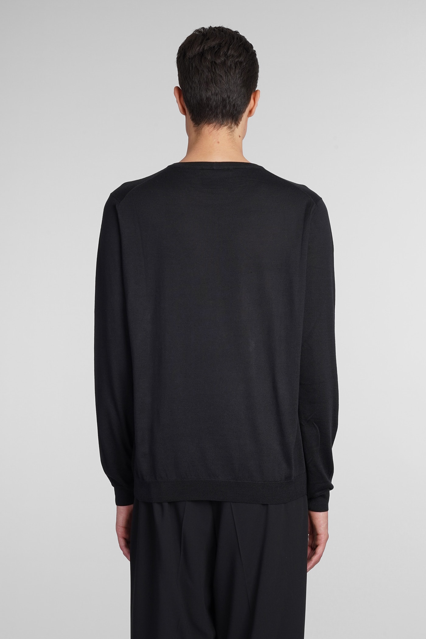 Shop Giorgio Armani Knitwear In Black Silk