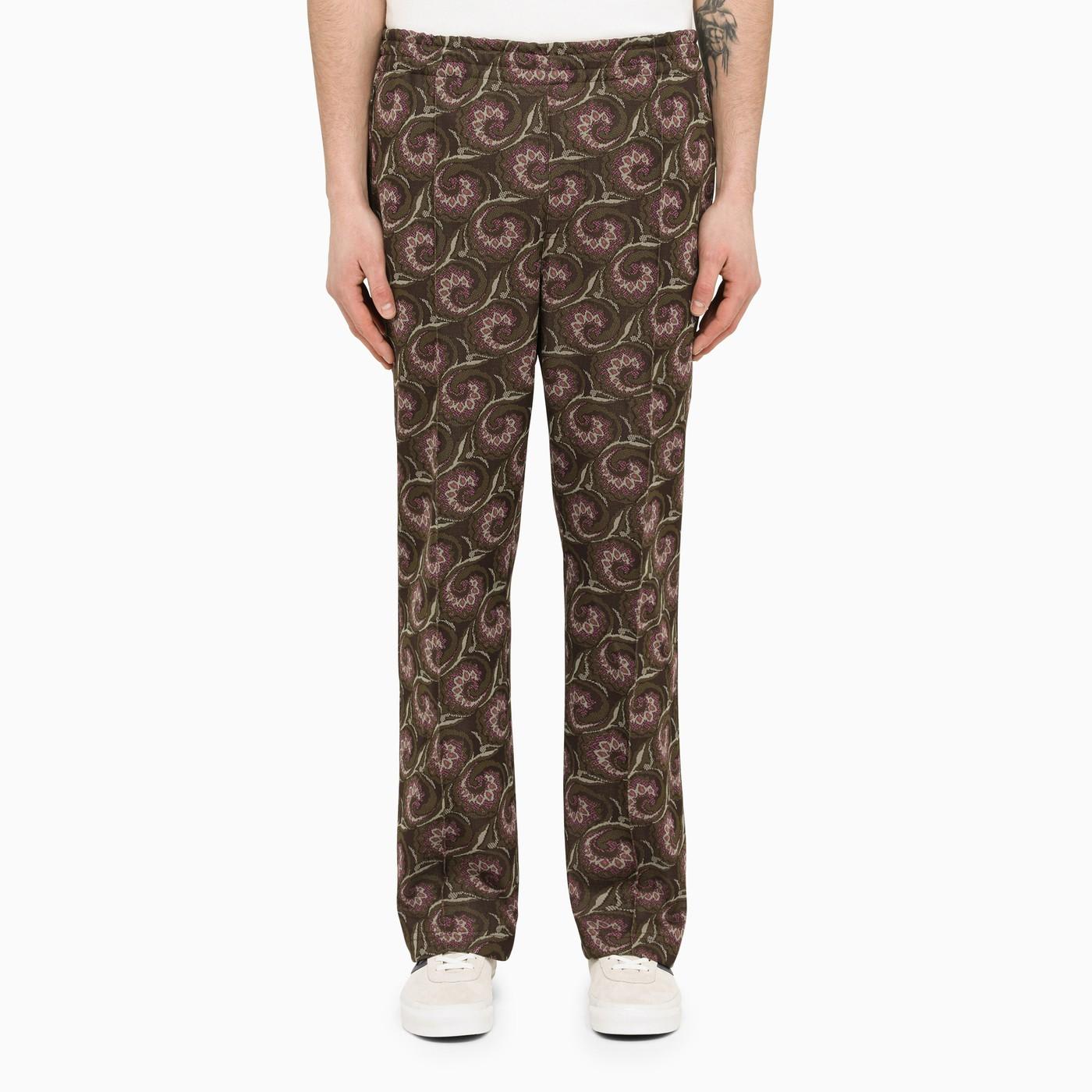 NEEDLES BROWN JACQUARD trousers