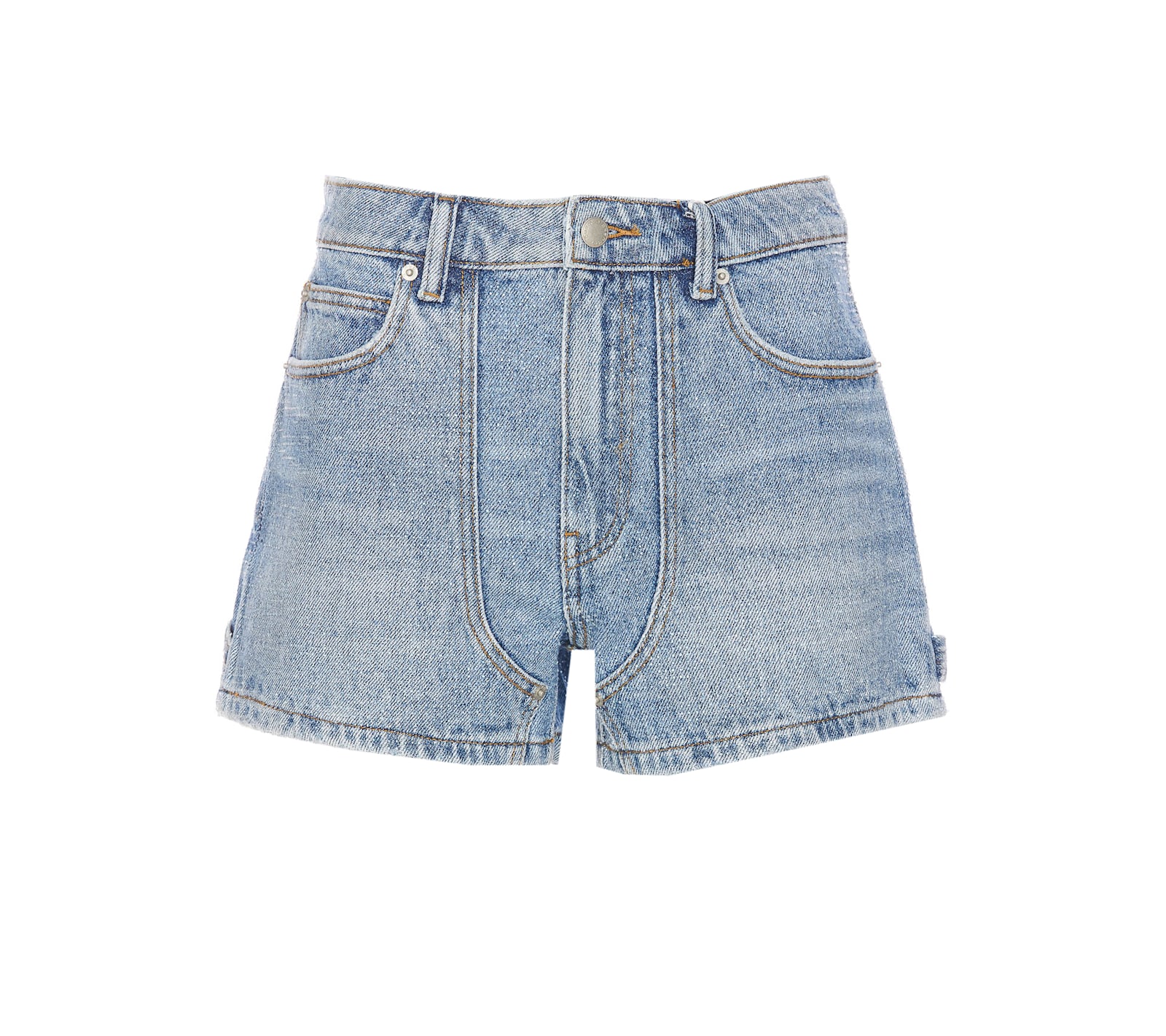 Crystal Pattern Denim Shorts