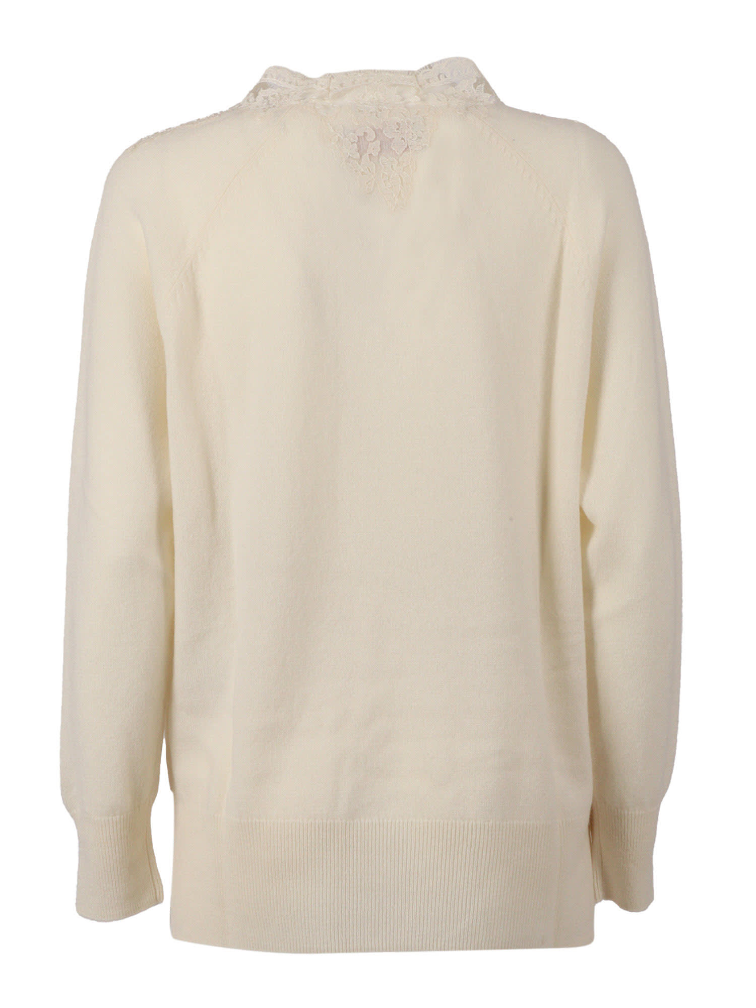 Ermanno Ermanno Scervino V Neck Sweater In Neutral