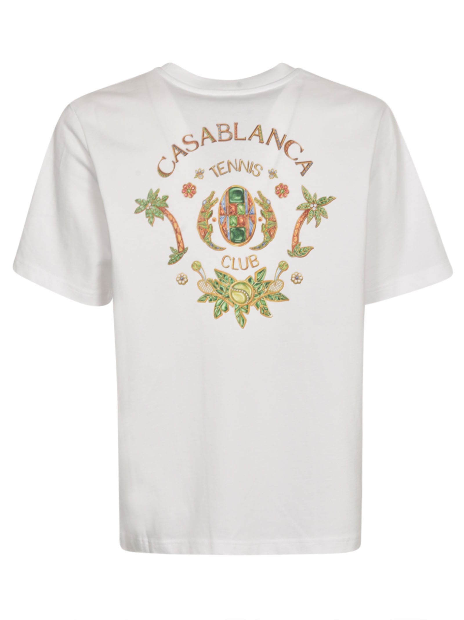 Shop Casablanca Logo T-shirt In White