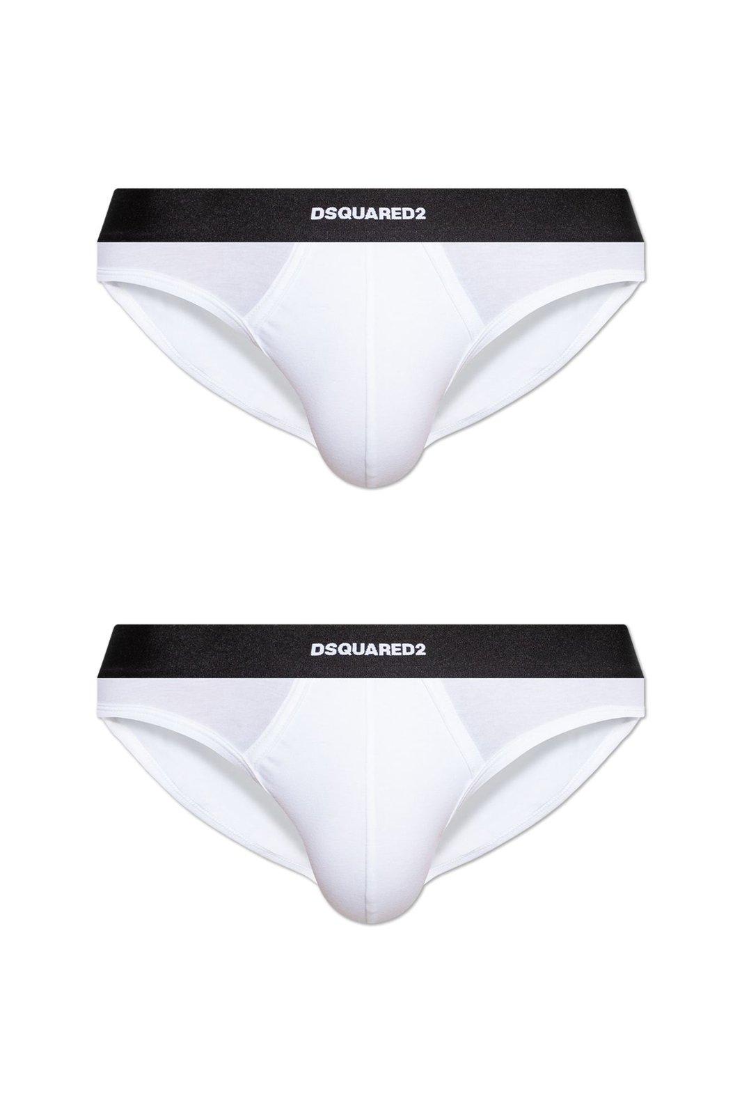 Dsquared2 Logo Waistband Two-pack Briefs