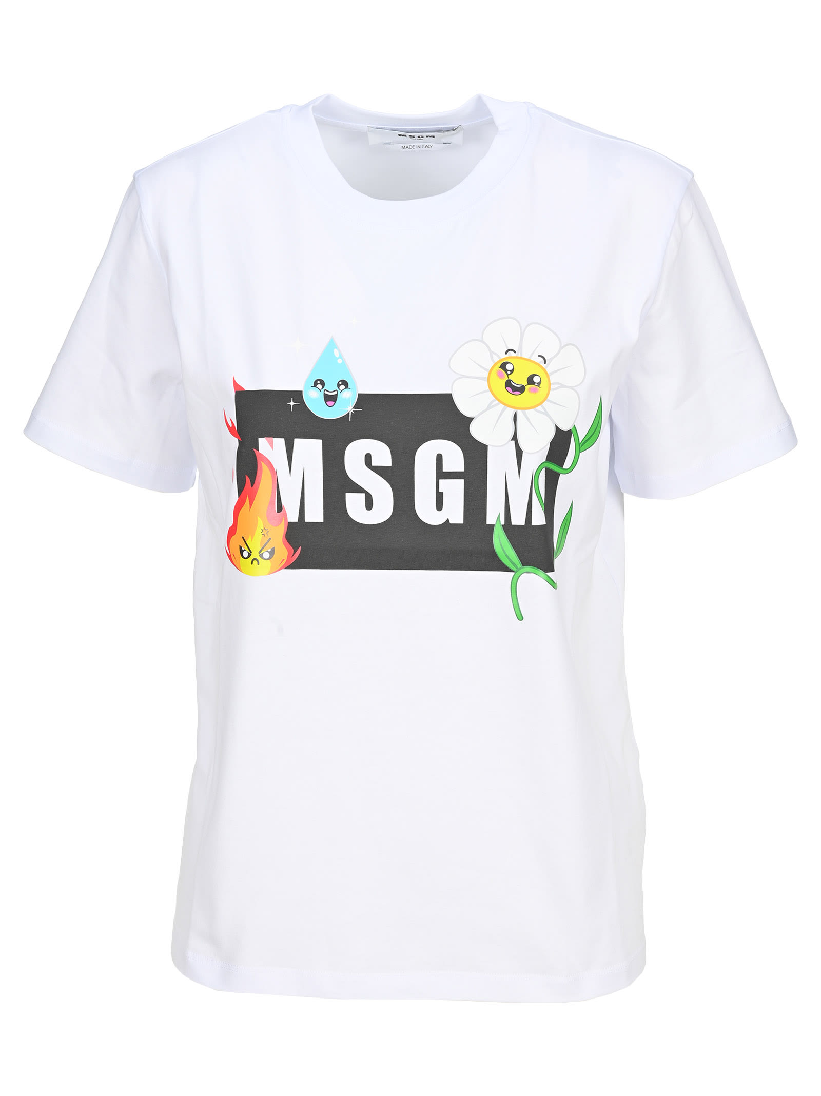 Msgm T-shirt With The Msgm emoji Logo Box