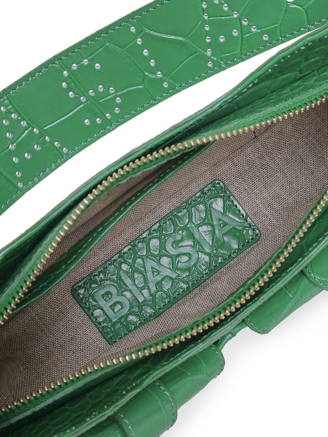 Shop Biasia Shoulder Bag Y2k.001 In Emerald Green