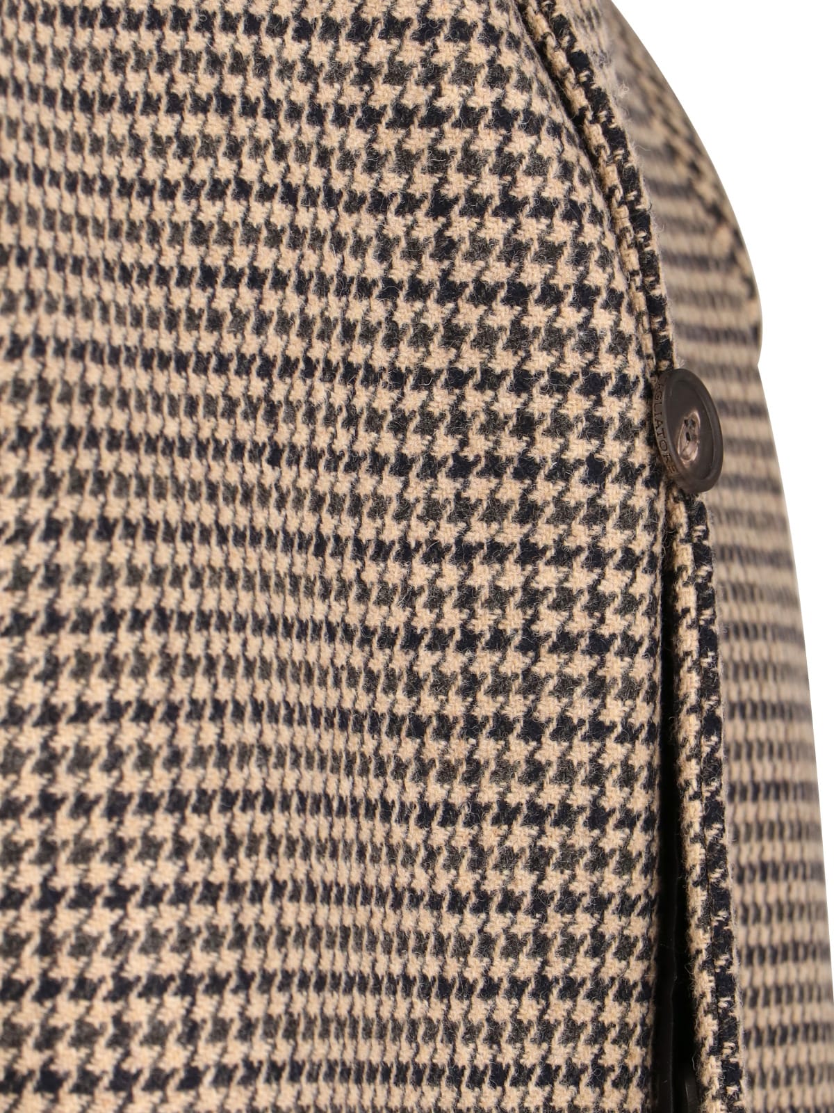 Shop Tagliatore Pied De Poule Coat In Beige