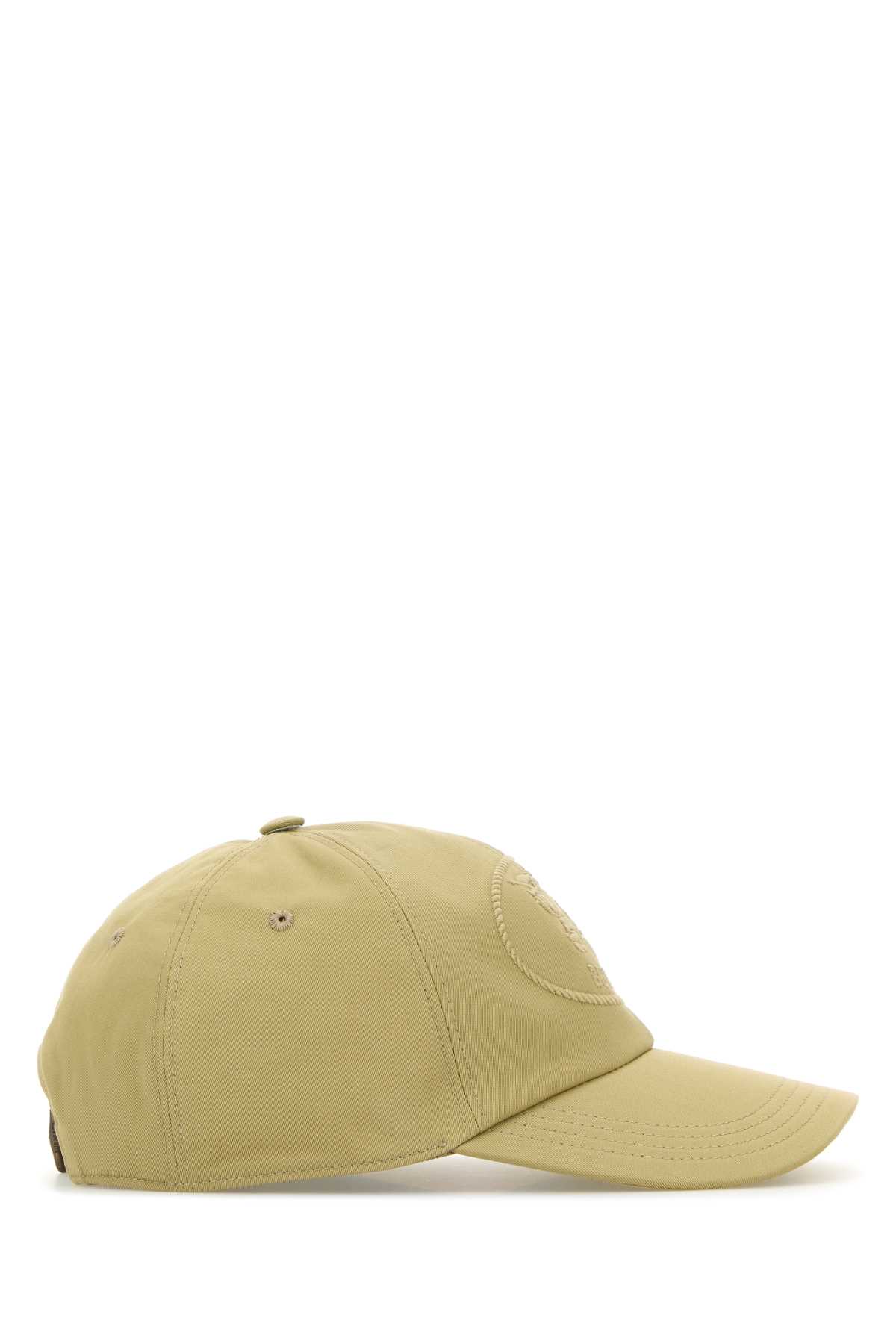 Burberry Khaki Cotton Baseball Cap In Yellow