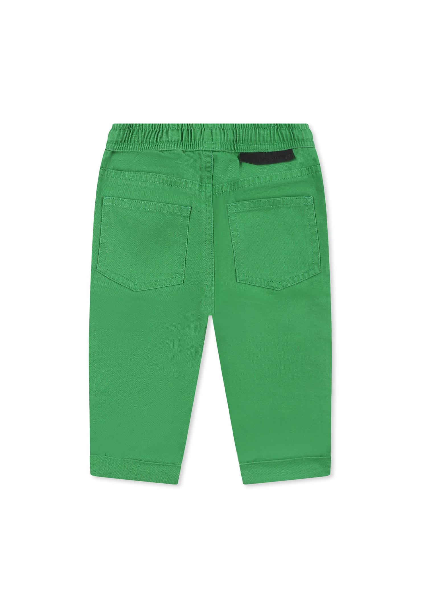 Stella Mccartney Green Trousers For Baby Boy With Logo In Green