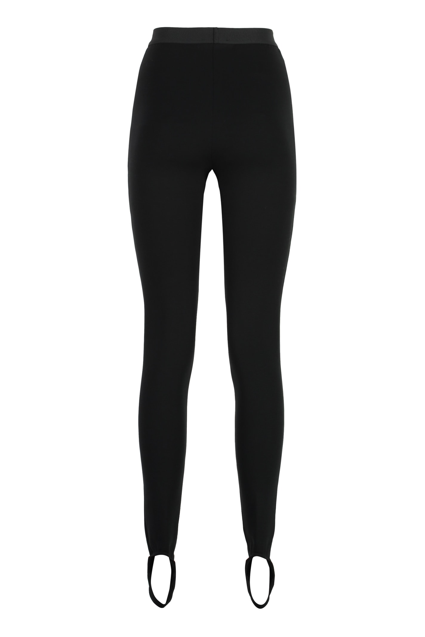 Shop Versace Elasticated Waist Leggings In Black